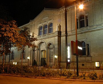 Gebäudeansicht der Staatlichen Kunsthalle Karlsruhe