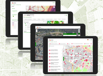 Abbildung der Web Apps im Geoportal der Karlsruhe