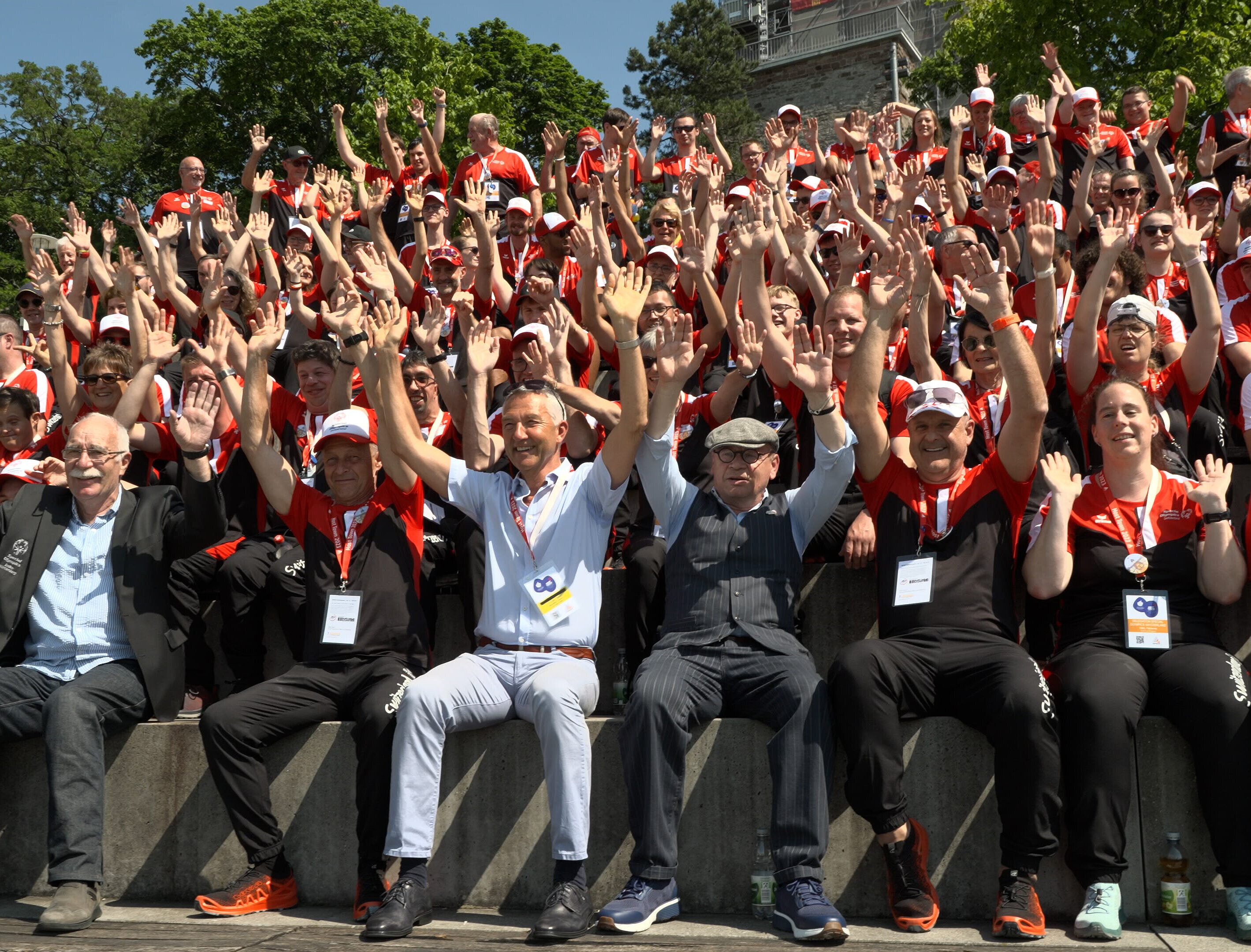 Die Schweizer Delegation zu den Special Olympics 2023 ist in Karlsruhe zu Gast