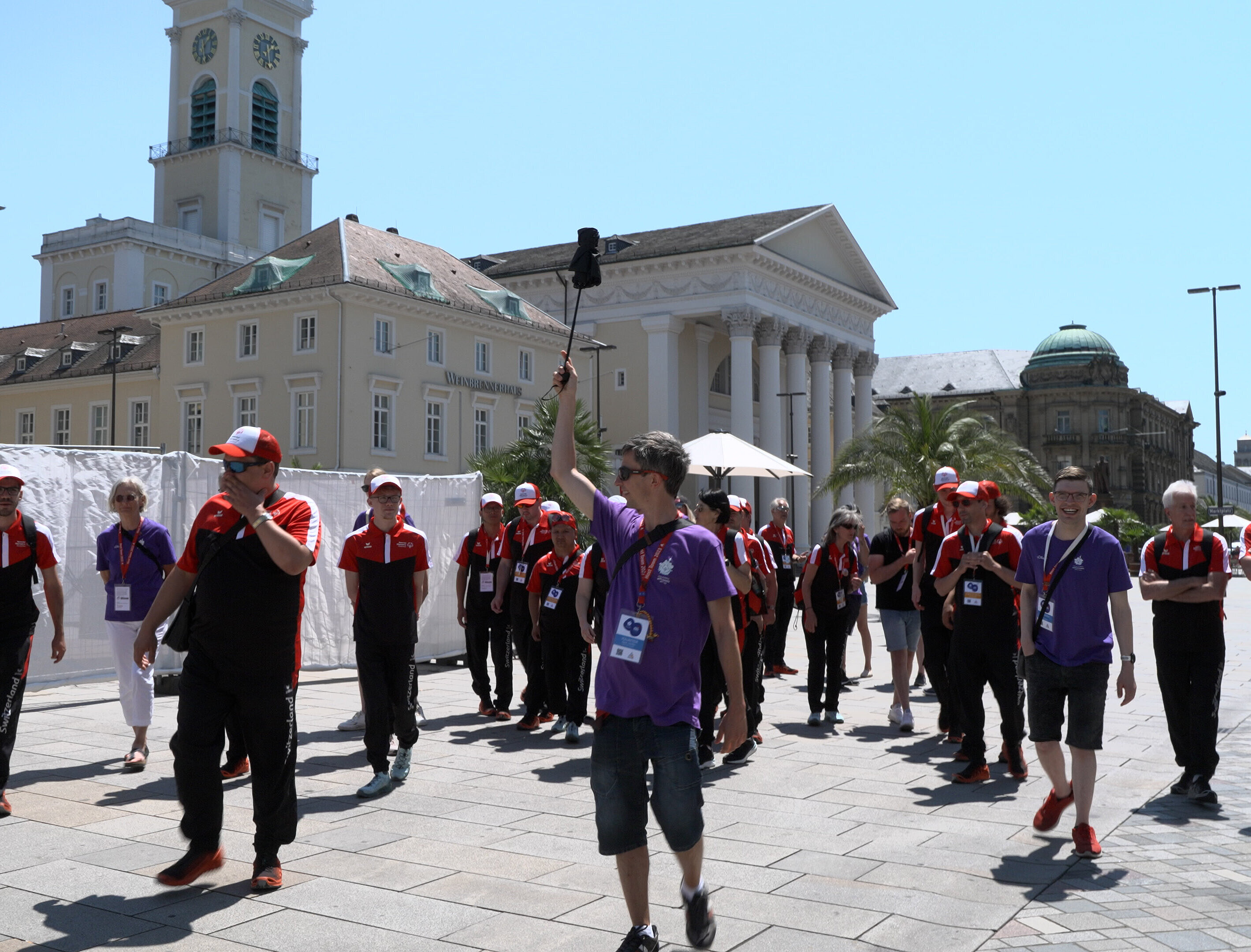Die Schweizer Delegation zu den Special Olympics 2023 ist in Karlsruhe zu Gast