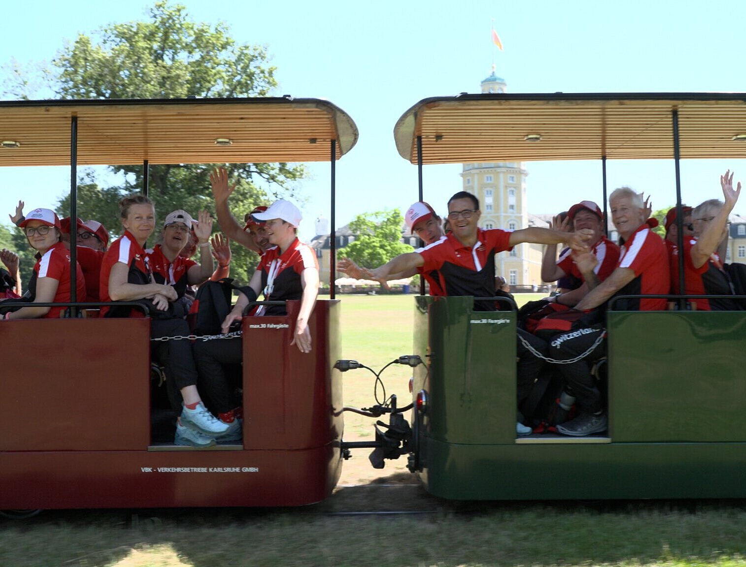 Eine Fahrt mit der Schlosgartenbahn stand auf dem Programm der Schweizer Delegation in Karlsruhe