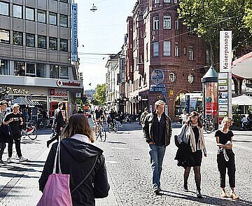 Fußgängerzone Waldstraße Kaiserstraße