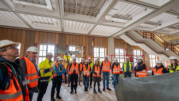 Baustand der Stadthalle im März 2024