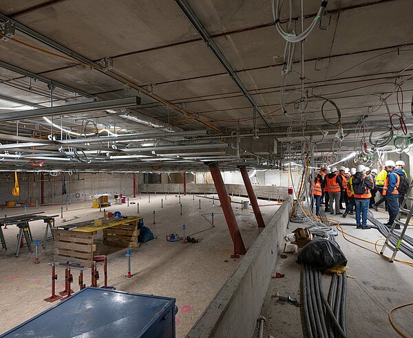 Baustand der Stadthalle im März 2024