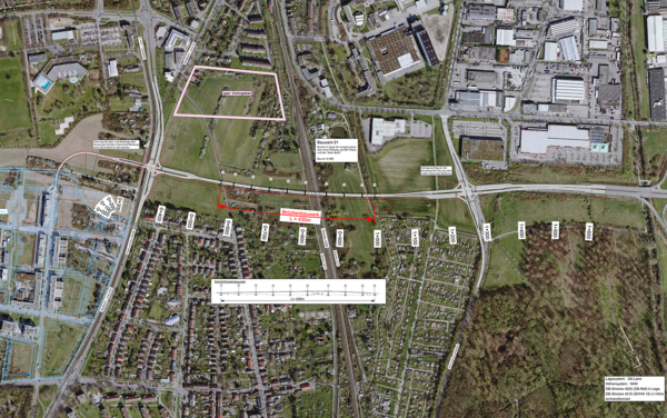 Die Abbildung zeigt den Lageplan Brückenbauwerk