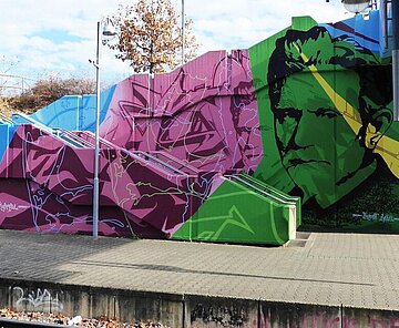 Bildaufnahme einer Graffitiwand