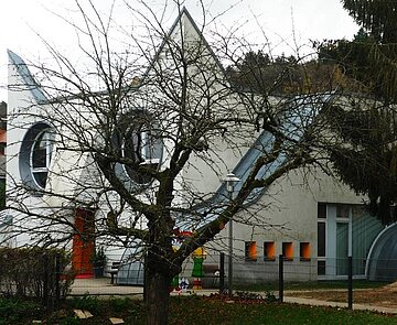 Gebäude in Form einer Katze