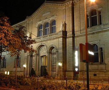 Gebäudeansicht der Staatlichen Kunsthalle Karlsruhe