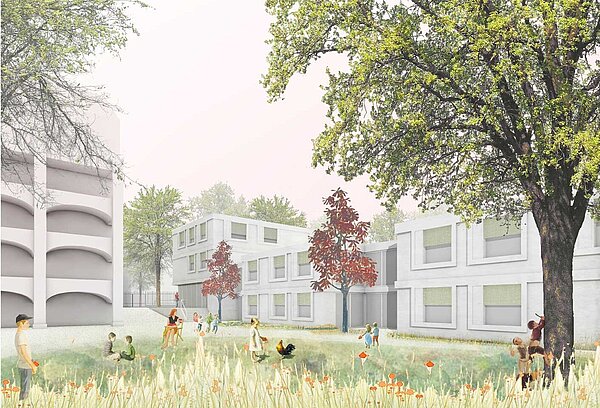 Perspektive Blick von Süden