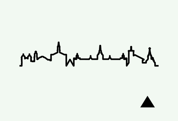 Piktogramm der Karlsruher Skyline