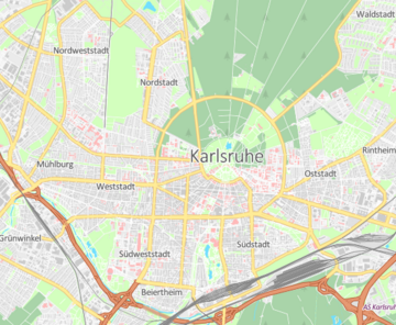 Abbildung der Hintergrundkarte "Regiokarte farbig"