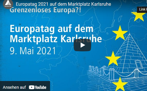 Europatag am 9. Mai 2021 auf dem Karlsruher Marktplatz
