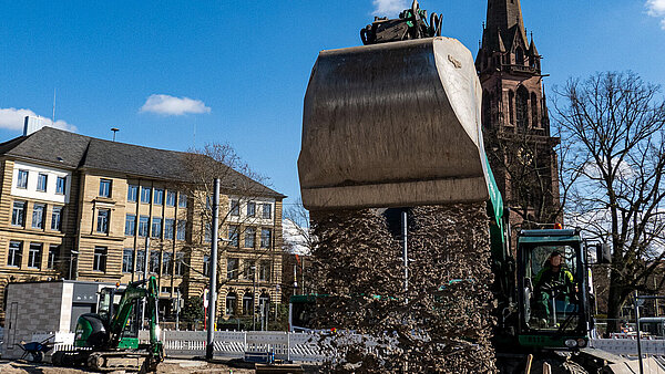 Baustelle Baggerbiss Bernhardusplatz