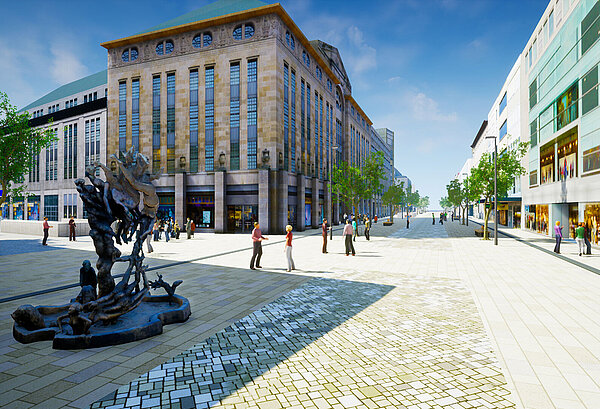 Visualisierung der neugestalteten Kaiserstraße
