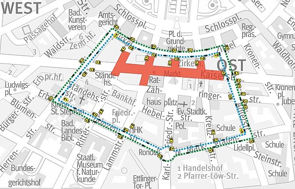 Kaiserstraße, Umleitungsplan für den ersten Bauabschnitt