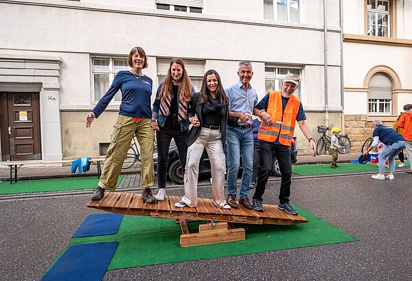 Gruppenfoto anlässlich der Aktion "Karlsruhe spielt" 2023