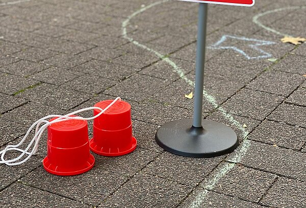 Straßenabbildung mit Spielaktion