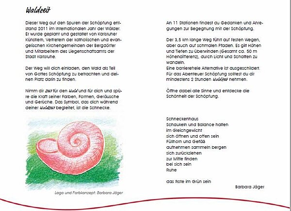 Abbildung des Einleitungstextes zum Pfad "WaldZeit"