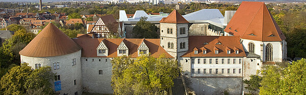 Die Moritzburg in Halle (Saale) von oben