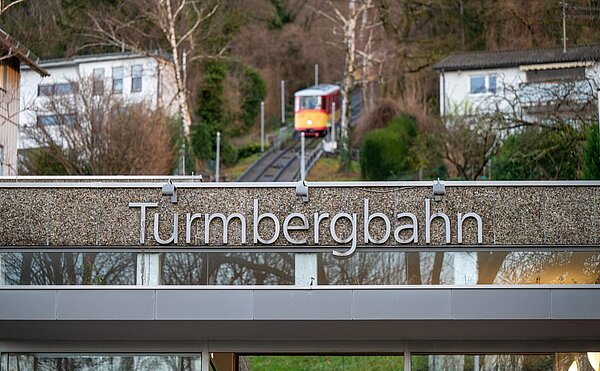 Turmbergbahn in Karlsruhe-Durlach im Dezember 2024 vor vorläufigem Ende des Betriebs
