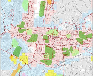 Planungskarte aus Energieleitplan der Stadt Karlsruhe