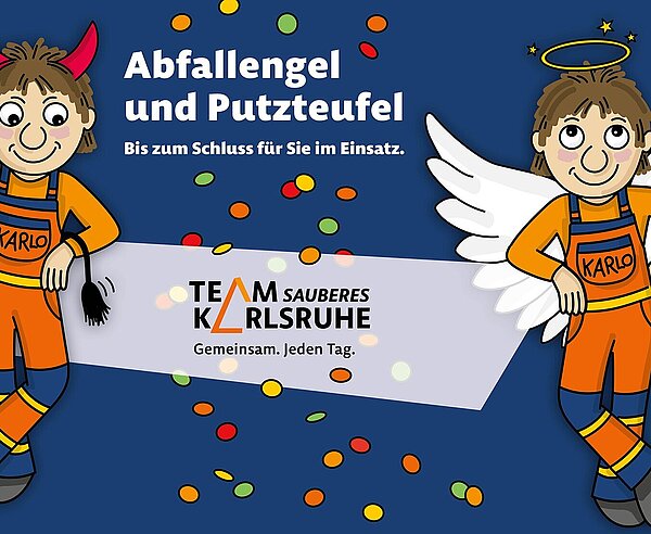 Illustration des Team Sauberes Karlsruhe zu Fastnacht