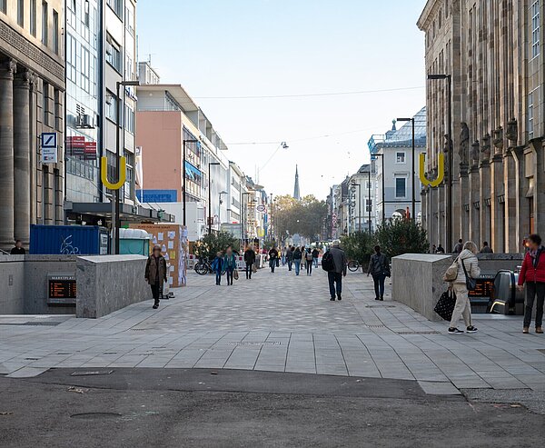 Blick auf den Baustellenfortschritt im Herbt 2024 in der Kaiserstraße