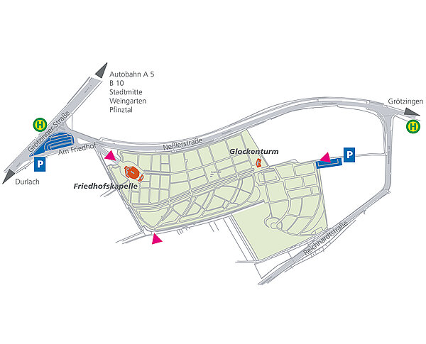 Plan Friedhof Durlach