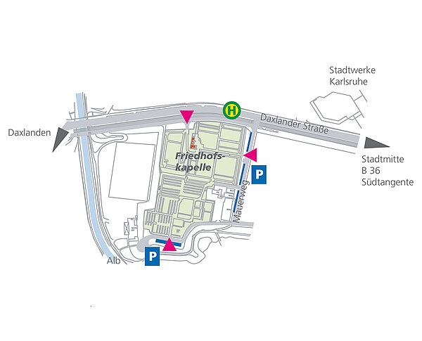Plan Friedhof Daxlanden