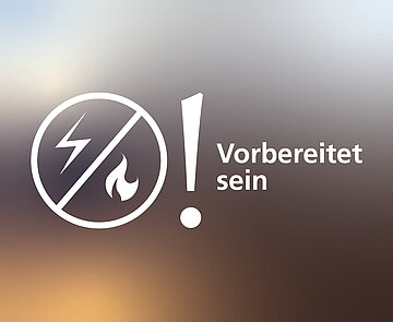 Die Grafik zeigt Symbole für die Gas- und Stromversorgung