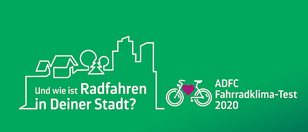 Die Abbildung zeigt das Logo vom ADFC Fahrradklimatest 2020