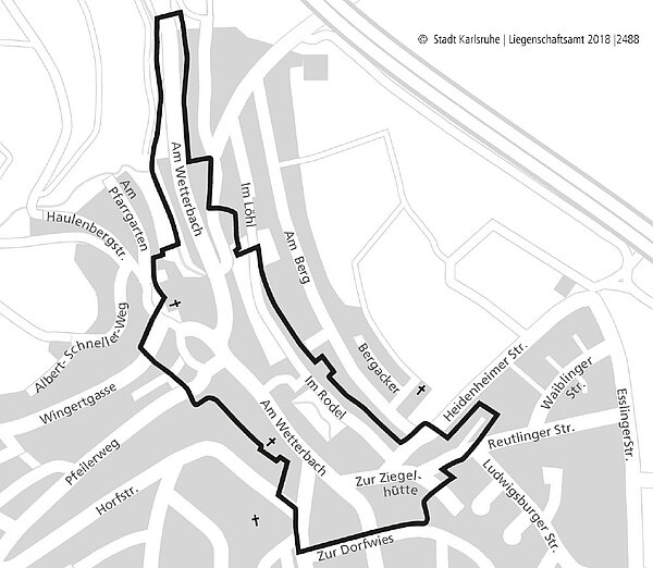 Abgrenzungsplan Grünwettersbach