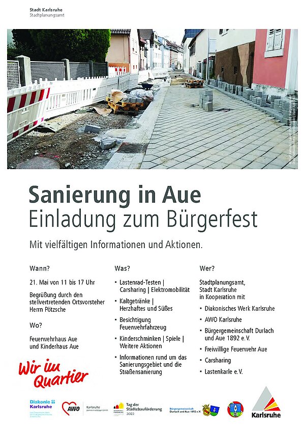 Plakat mit Bild und Text