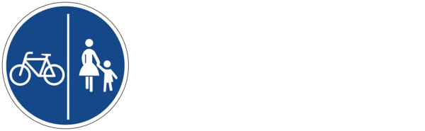 Die Grafik zeigt das Verkehrszeichen für einen Getrennten Fuß- und Radweg - Zeichen 241 StVO.