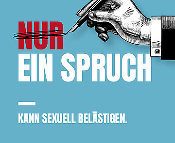 Die Grafik zeigt einen Ausschnitt eines Kampagnenplakats der Antidiskriminierungsstelle des Bundes.