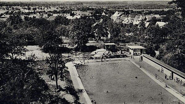 Abbildung des Freibads Wölfe aus dem Jahr 1936