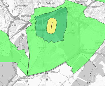 Abbildung des Fachplans "Wasserschutzgebiete"