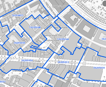 Abbildung des Fachplans "Bodenrichtwertkarte"