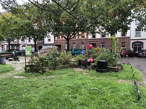 Hochbeet am Gerwigbrunnen in der Oststadt