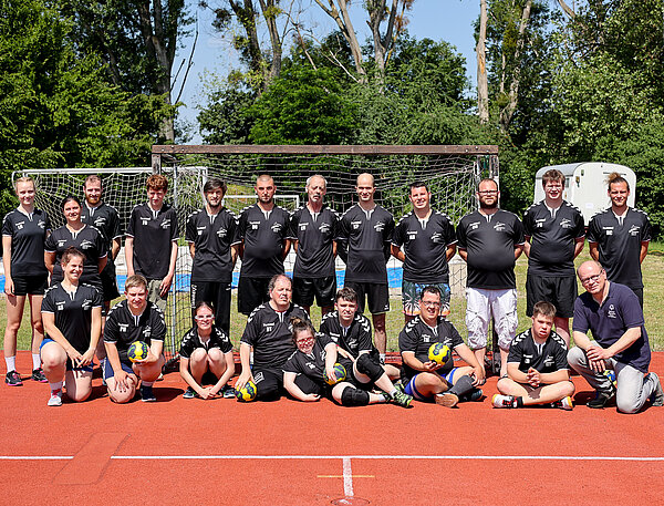 Gruppenbild der inklusiven Handballgruppe Durlach Turnados – Turnerschaft Durlach