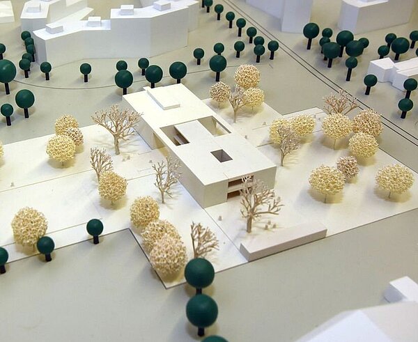 Architektur Modell. Siegerentwurf für die Neugestaltung der Adam-Remmele-Schule in Daxlanden.