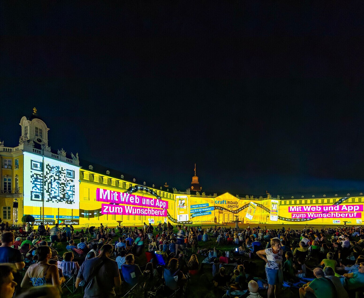 Werbung für craft.ROADSHOW bei den Schlosslichtspielen